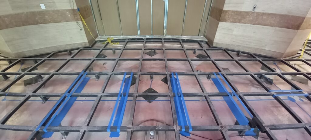 Trazado en piso falso